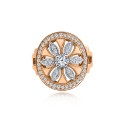 DUOMO 18K Rose and White gold with brilliant cut diamonds vintage ring