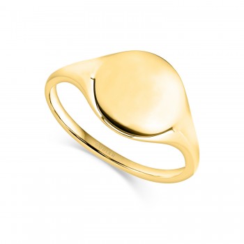 ROUND SIGNET 18K Yellow Gold ring