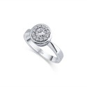 SINTRA 18K white gold with brilliant cut diamonds solitaire ring