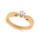 SADA 18K rose gold with brilliant cut diamond solitaire engagement ring