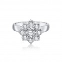 IRIA 18K white gold and diamonds rosette ring