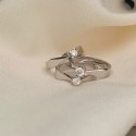 ITZÁ 18K white gold with brilliant cut diamond solitaire ring