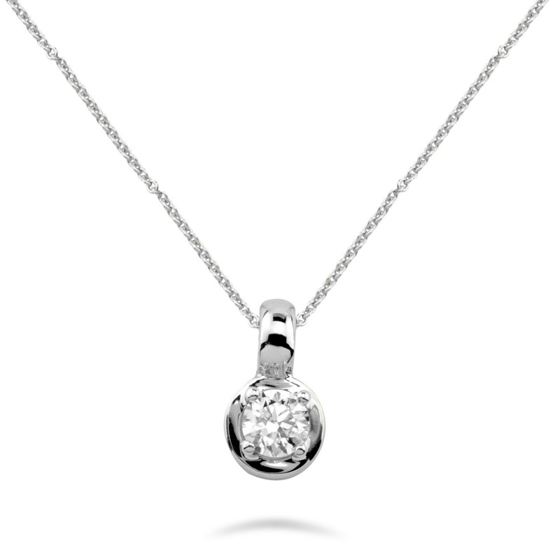 izquierda habilitar Racional Colgante ZAHARA en oro blanco de 18 quilates con un diamante Material Oro  blanco Peso diamante 0,15 qts
